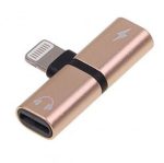 تبدیل شارژر و هندزفری آیفون lightning splitter