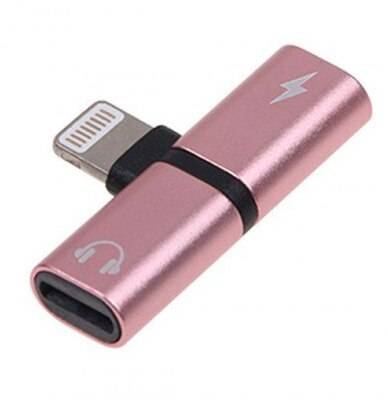 تبدیل شارژر و هندزفری آیفون lightning splitter
