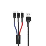 کابل تبدیل USB به USB-C microUSB لایتنینگ پرووان مدل PCC280