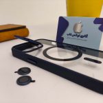 کاور مگ سیف دوربین پنجره ای محافظ لنز دار سرمه ای آیفون