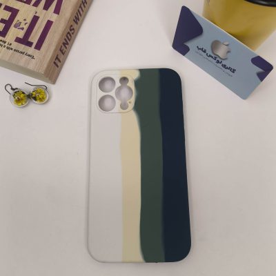 کاور سیلیکونی آبرنگی راه راه آیفون