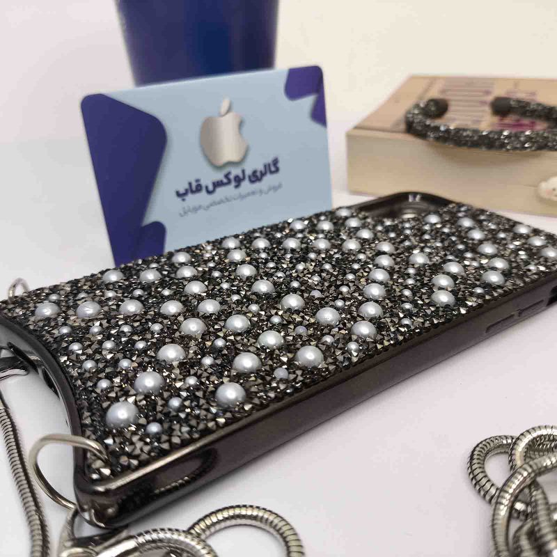 کاور مرواریدی بند دار لوکس آیفون