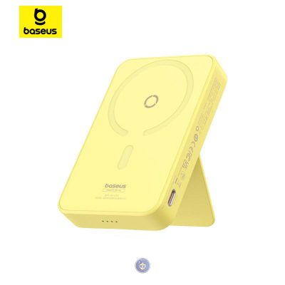 پاوربانک بی‌سیم 20 وات بیسوس مدل MagPro Magnetic Bracket 20w با ظرفیت 5000 میلی آمپر ساعت به همراه کابل USB-C به USB-C