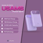 پاوربانک یوسمز مدل US-CD214 ظرفیت 10,000 میلی آمپر ساعت
