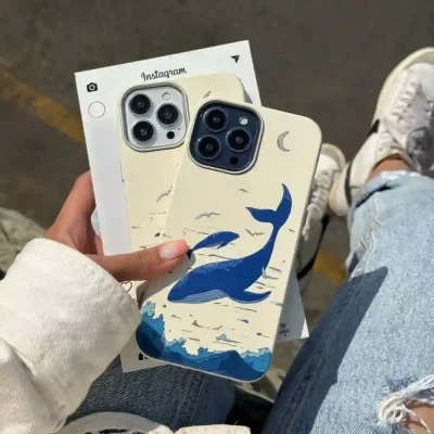 قاب وال آبی مدل Blue Whale برای IPHONE 17 Promax