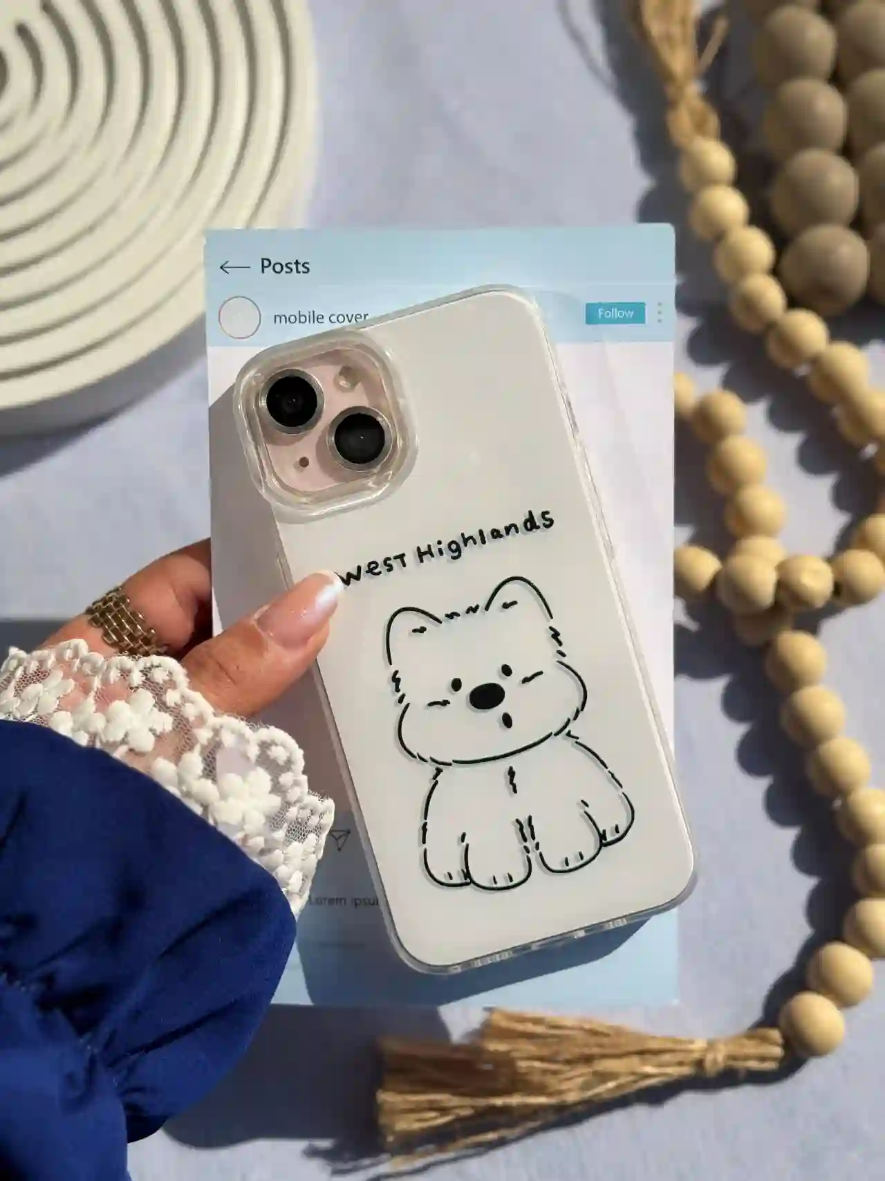 قاب سگ مدل West Highland برای IPHONE 13