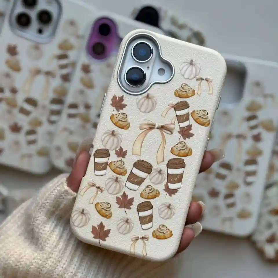 قاب کافی پاییزی مدل Masa Autumn vibe coffee برای iPHONE 16 Promax